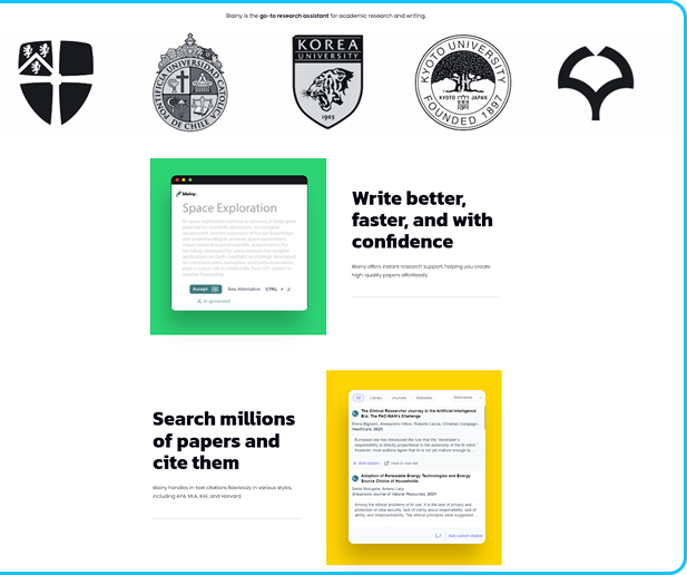 Blainy – AI Research & Writing Assistant solution
